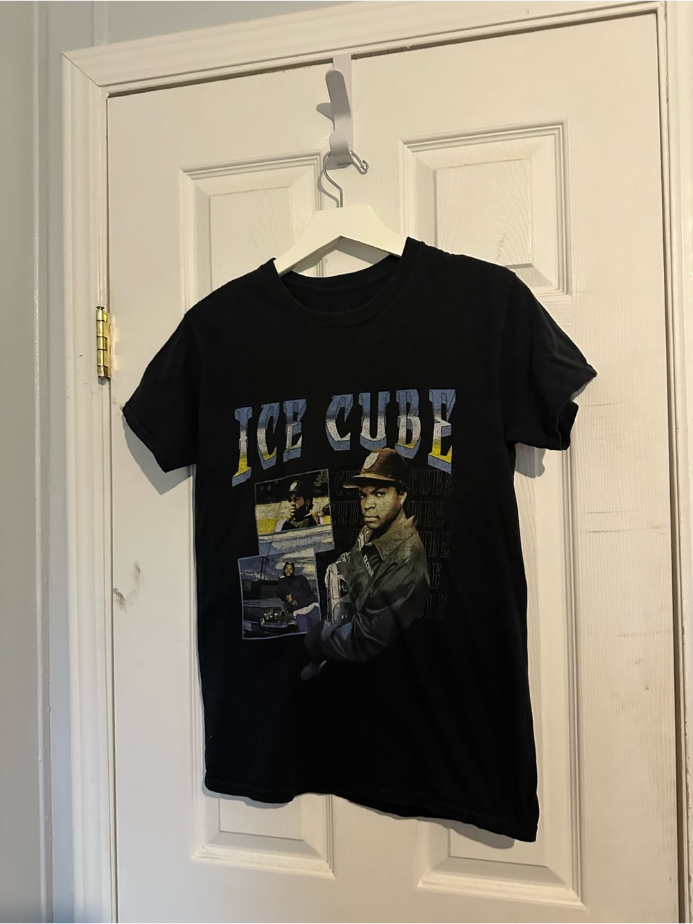 Black Graphic Men’s T-Shirt - Ice Cube Design size S